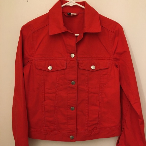 red denim jacket size 18